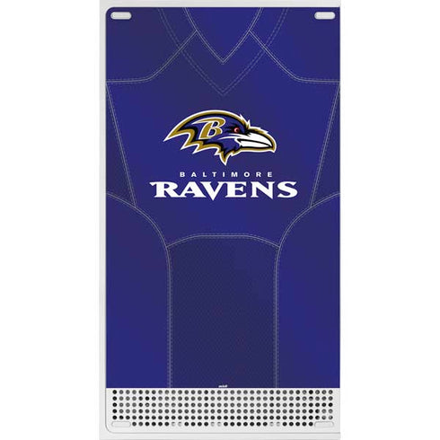 NFL Baltimore Ravens Team Jersey Xbox Series S Console Skin